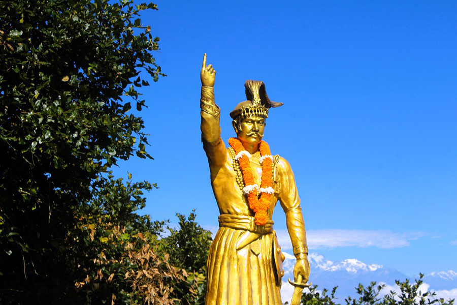 Statue of Prithvi Narayan Shah at Chandragiri, Kathmandu